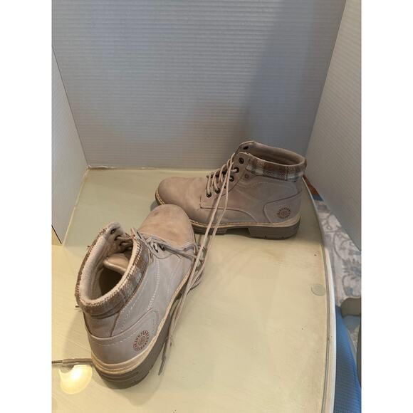 Anjou Femme Womens Hiking Snow Boots Lace Up‎ Round Toe Ankle Fleece Lined - Picture 9 of 12